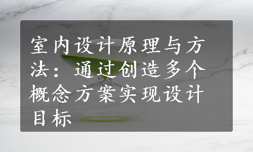 室内设计原理与方法：通过创造多个概念方案实现设计目标