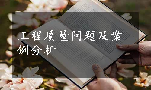 工程质量问题及案例分析