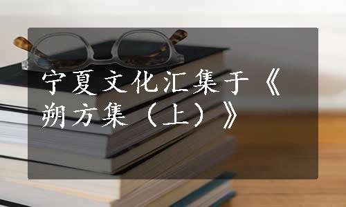 宁夏文化汇集于《朔方集（上）》