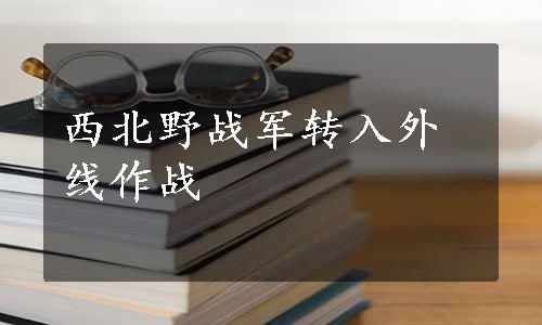 西北野战军转入外线作战