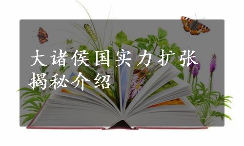 大诸侯国实力扩张揭秘介绍