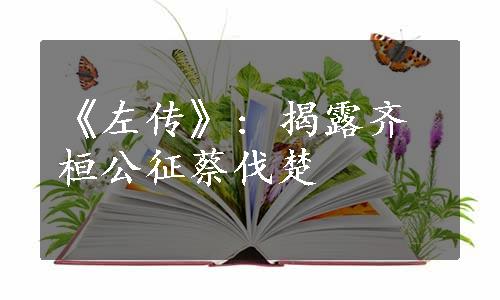 《左传》: 揭露齐桓公征蔡伐楚