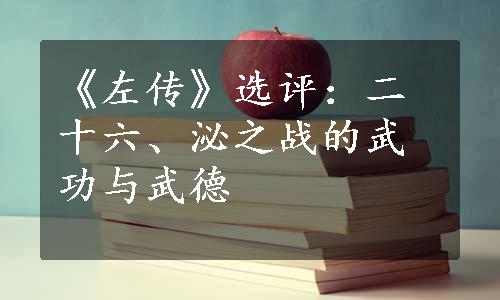 《左传》选评：二十六、泌之战的武功与武德