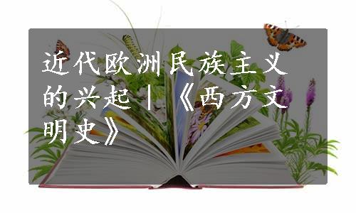 近代欧洲民族主义的兴起｜《西方文明史》