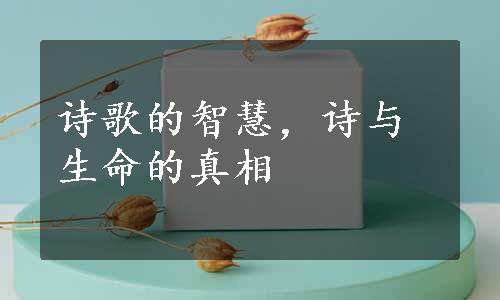 诗歌的智慧，诗与生命的真相