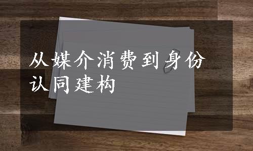 从媒介消费到身份认同建构