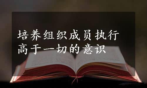 培养组织成员执行高于一切的意识