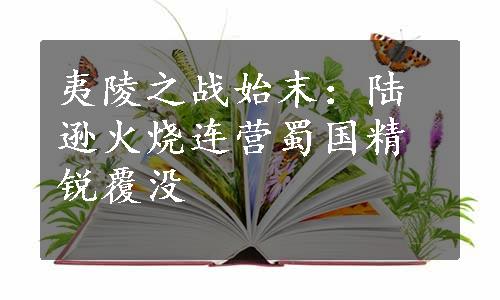 夷陵之战始末：陆逊火烧连营蜀国精锐覆没