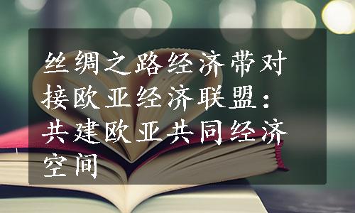 丝绸之路经济带对接欧亚经济联盟：共建欧亚共同经济空间