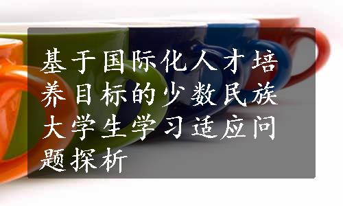 基于国际化人才培养目标的少数民族大学生学习适应问题探析