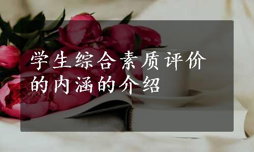 学生综合素质评价的内涵的介绍