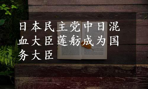 日本民主党中日混血大臣莲舫成为国务大臣