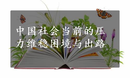 中国社会当前的压力维稳困境与出路