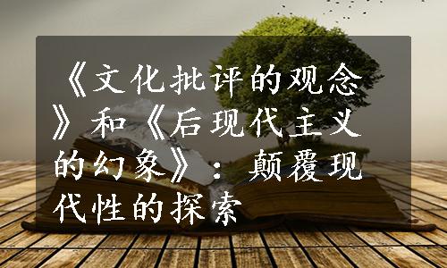 《文化批评的观念》和《后现代主义的幻象》：颠覆现代性的探索