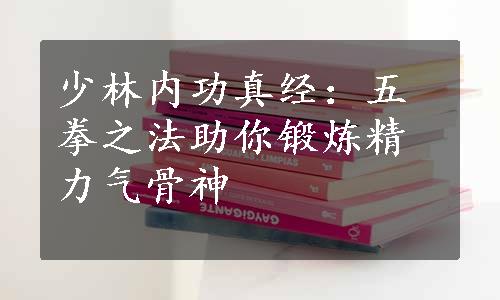 少林内功真经：五拳之法助你锻炼精力气骨神