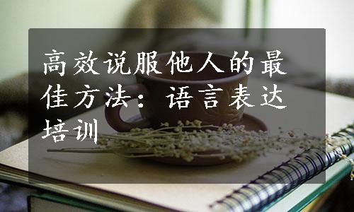 高效说服他人的最佳方法：语言表达培训