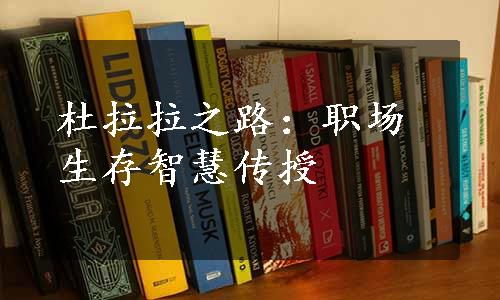 杜拉拉之路：职场生存智慧传授