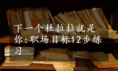 下一个杜拉拉就是你:职场目标12步练习