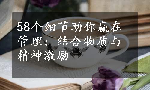 58个细节助你赢在管理：结合物质与精神激励