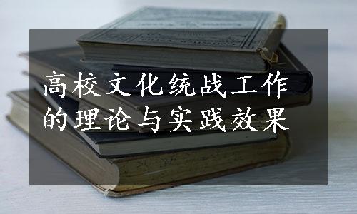 高校文化统战工作的理论与实践效果