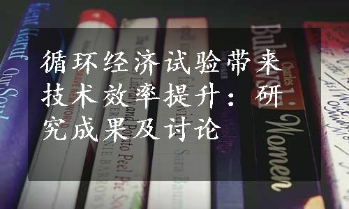 循环经济试验带来技术效率提升：研究成果及讨论