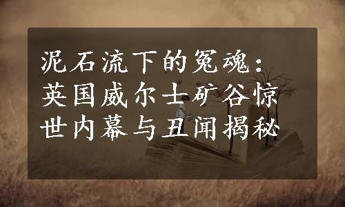 泥石流下的冤魂：英国威尔士矿谷惊世内幕与丑闻揭秘