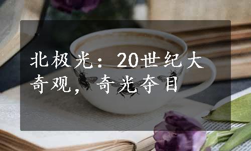 北极光：20世纪大奇观，奇光夺目