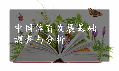 中国体育发展基础调查与分析