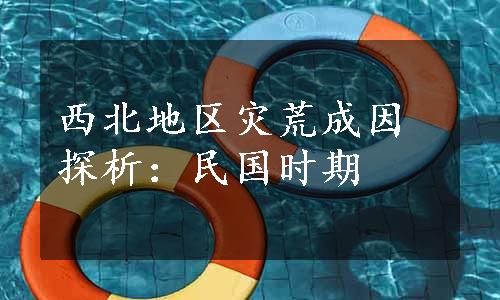 西北地区灾荒成因探析：民国时期