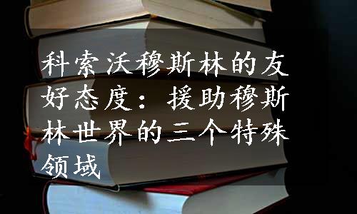 科索沃穆斯林的友好态度：援助穆斯林世界的三个特殊领域