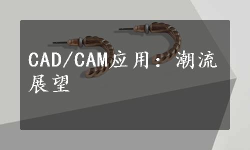 CAD/CAM应用：潮流展望