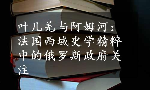 叶儿羌与阿姆河：法国西域史学精粹中的俄罗斯政府关注