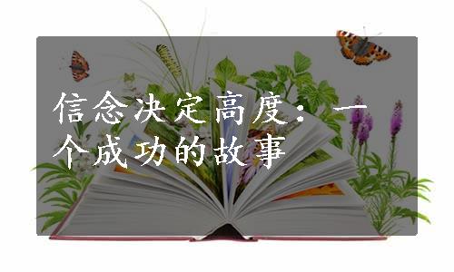 信念决定高度：一个成功的故事