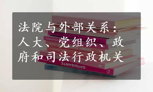 法院与外部关系：人大、党组织、政府和司法行政机关