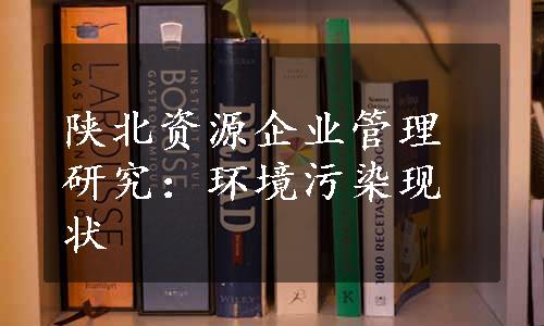 陕北资源企业管理研究：环境污染现状