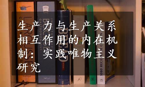 生产力与生产关系相互作用的内在机制：实践唯物主义研究