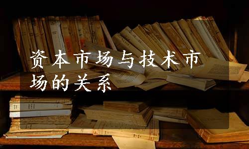 资本市场与技术市场的关系