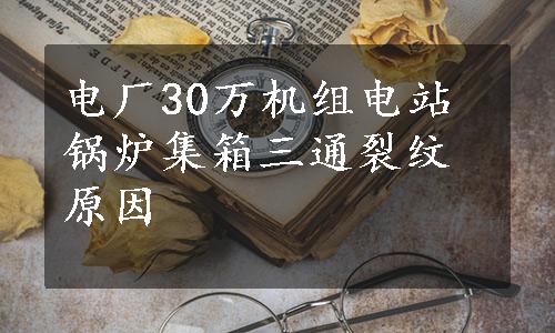 电厂30万机组电站锅炉集箱三通裂纹原因