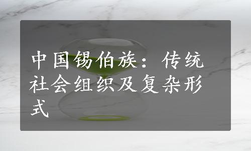 中国锡伯族：传统社会组织及复杂形式