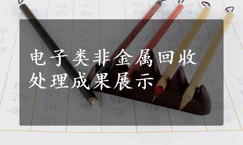 电子类非金属回收处理成果展示