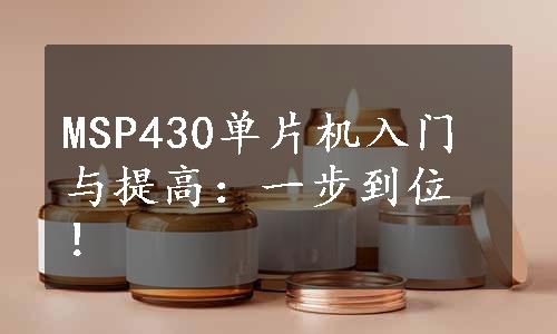 MSP430单片机入门与提高：一步到位！