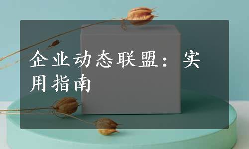 企业动态联盟：实用指南