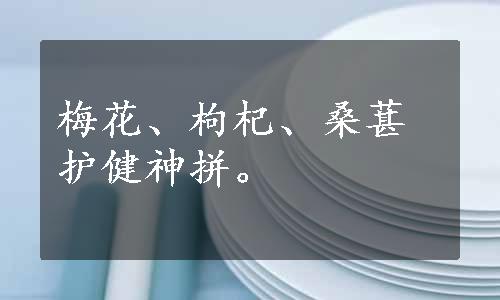 梅花、枸杞、桑葚护健神拼。