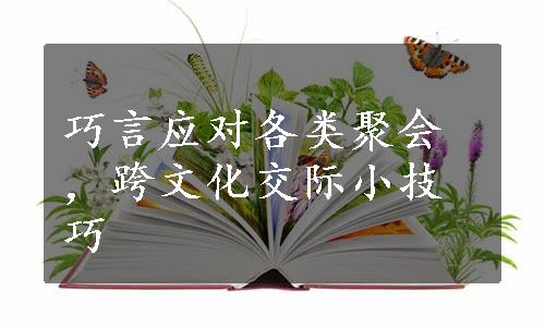 巧言应对各类聚会，跨文化交际小技巧