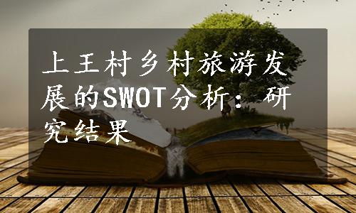 上王村乡村旅游发展的SWOT分析：研究结果