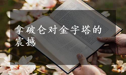 拿破仑对金字塔的震撼