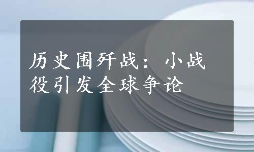 历史围歼战：小战役引发全球争论