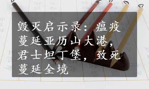 毁灭启示录：瘟疫蔓延亚历山大港，君士坦丁堡，致死蔓延全境