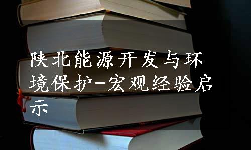 陕北能源开发与环境保护-宏观经验启示