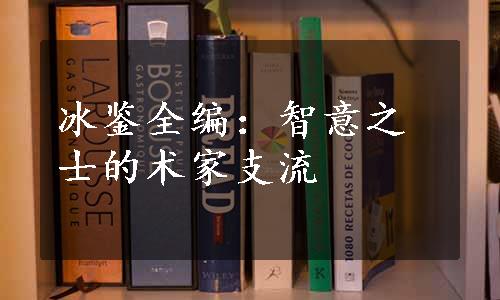 冰鉴全编：智意之士的术家支流